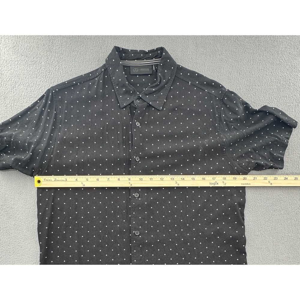 Mercedes AMG Petronas F1 Shirt L Black Polka Dot S Sleeve Racing Motorsport Gear - Picture 9 of 16